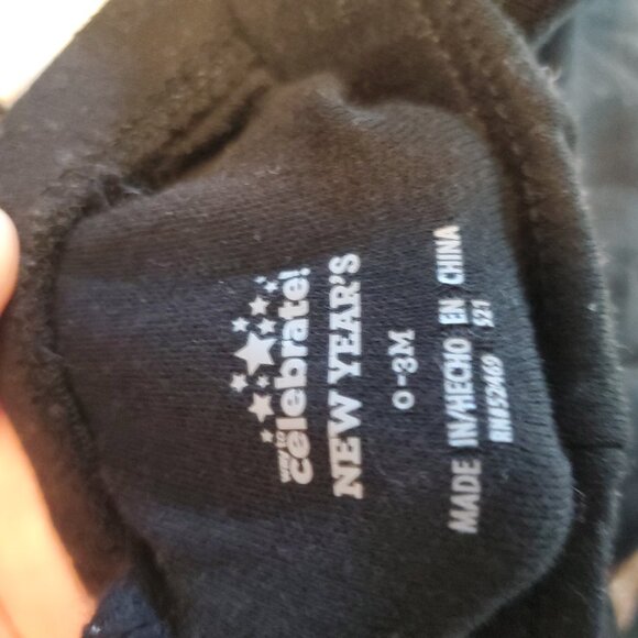 Way To Celebrate New Years Baby Girl Black White 2 Piece Set New Years Sz 0-3M - Picture 9 of 9